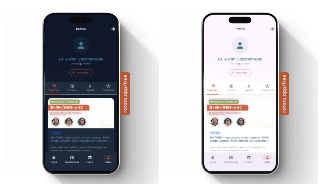 Perfil de usuario de la aplicación móvil